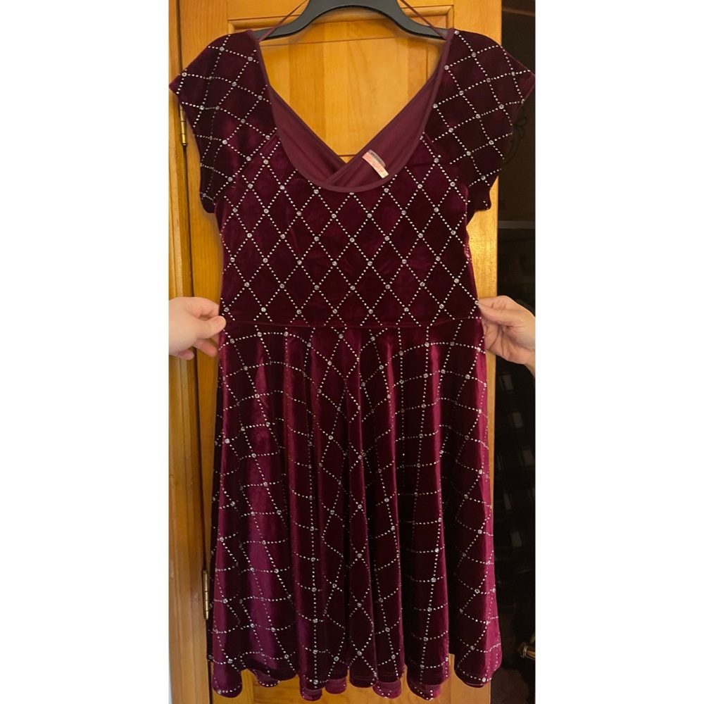 Velvet Cross Back Dress
